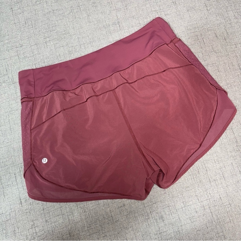 Lululemon Over & Above High Rise Train Short in Misty Merlot Size 12 - Picture 7 of 10